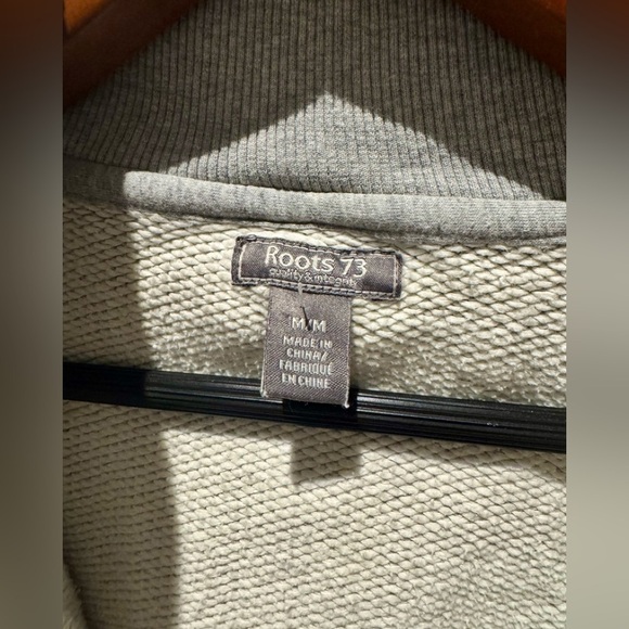 ROOTS 100% Cotton Gray Toggle Jacket (M) - Picture 2 of 3